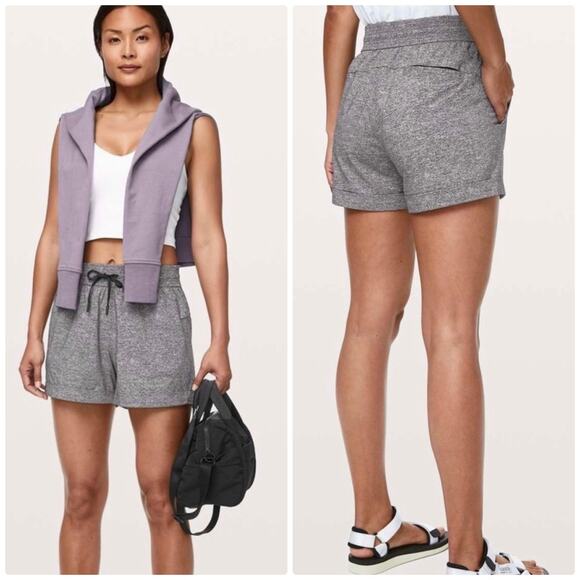 Lululemon Spring Break Away Short II 3" Heather Lux Multi Black - Picture 1 of 5